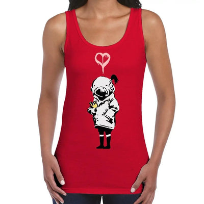 Banksy Think Tank Women's Tank Vest Top M / Red