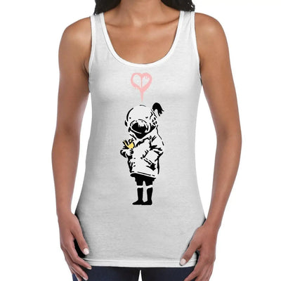 Banksy Think Tank Women's Tank Vest Top M / White