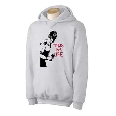 Banksy Thug For Life Copper Hoodie L / Light Grey
