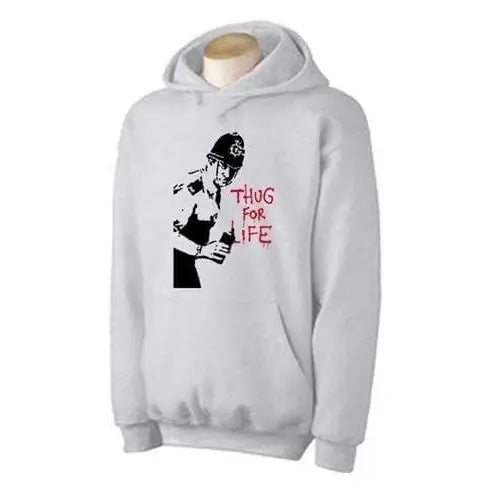 Banksy Thug For Life Copper Hoodie L / Light Grey