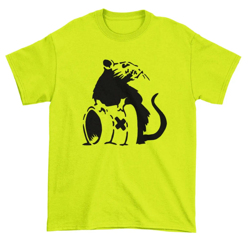 Banksy Toxic Rat Neon T-Shirt M / Neon Green