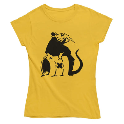 Banksy Toxic Rat  Women's T-Shirt XL / Yellow