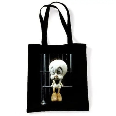 Banksy Tweetie Bird In A Cage Shoulder Bag