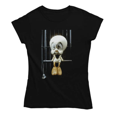 Banksy Tweetie Bird In A Cage Women's T-Shirt S