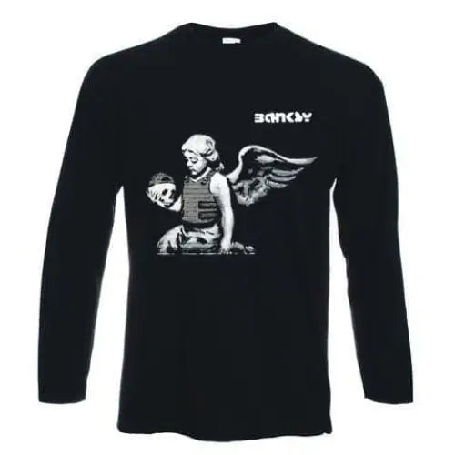 Banksy Winged Cherub Long Sleeve T-Shirt