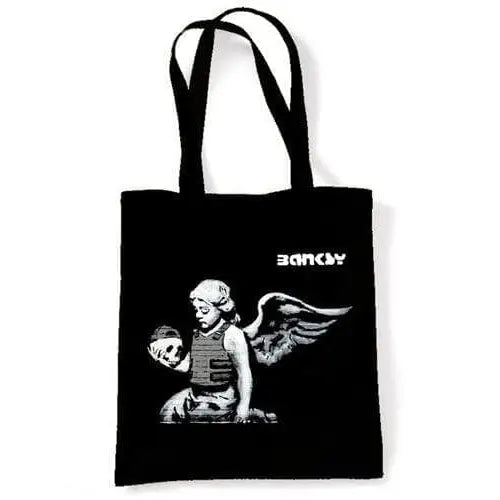Banksy Winged Cherub Shoulder Bag