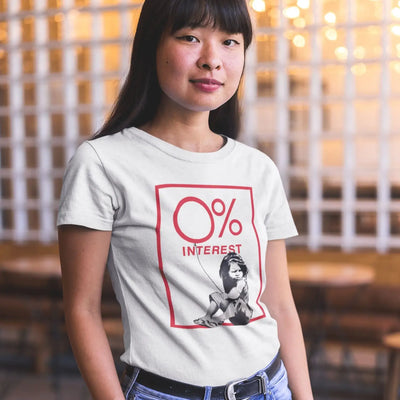 Banksy Zero Percent Interest Womens T-Shirt