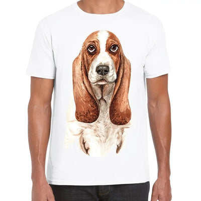 Basset Hound Portrait Cute Dog Lovers Gift Mens T-Shirt L
