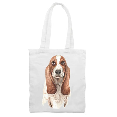 Basset Hound Portrait Cute Dog Lovers Gift Tote Shoulder Shopping Bag