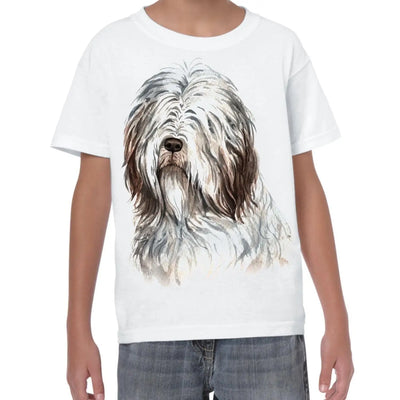 Bearded Collie Portrait Cute Dog Lovers Gift Kids T-Shirt
