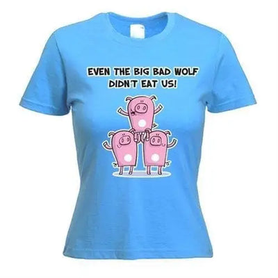 Big Bad Wolf Vegetarian Women's T-Shirt XL / Light Blue