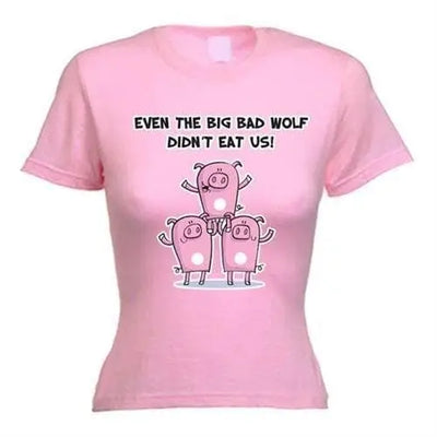 Big Bad Wolf Vegetarian Women's T-Shirt XL / Light Pink