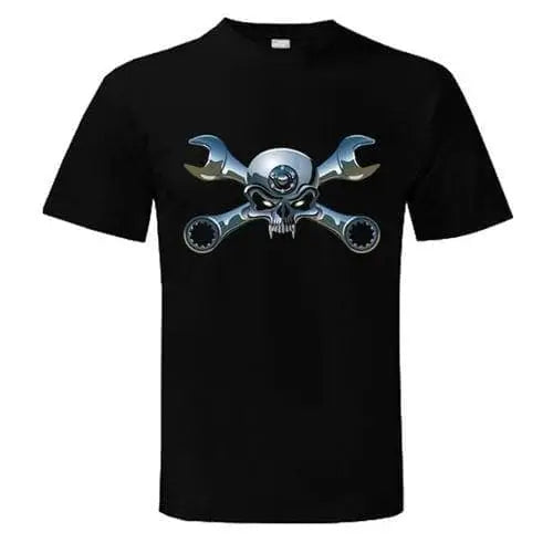 Biker Jolly Roger Mens T-Shirt