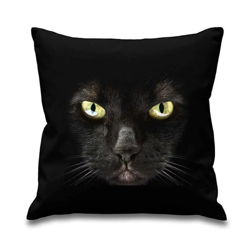 Black Cat Printed Scatter Cushion