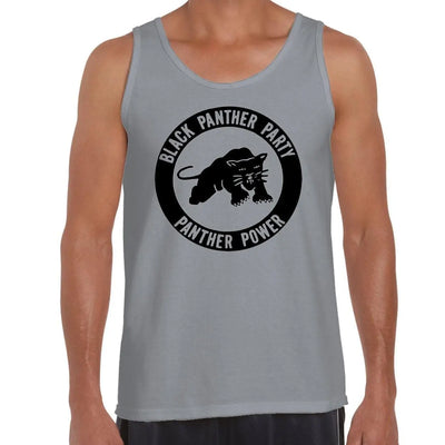 Black Panther Peoples Party Men's Tank Vest Top L / Light Grey