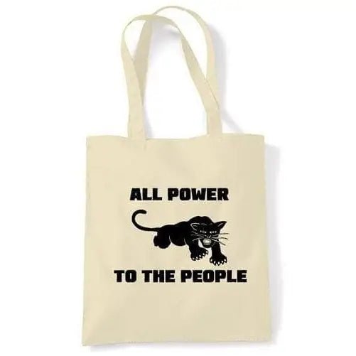 Black Panther Power To The People Shoulder Bag Cream