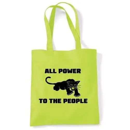 Black Panther Power To The People Shoulder Bag Lime Green
