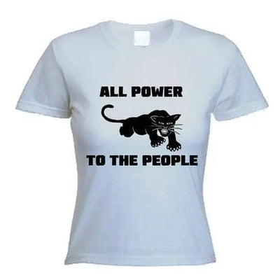 Black Panther Power To The People Women's T-Shirt M / Light Grey