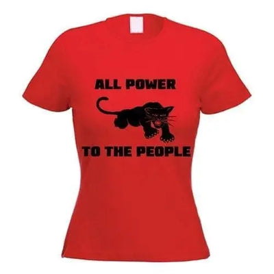 Black Panther Power To The People Women's T-Shirt M / Red