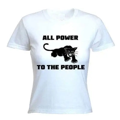 Black Panther Power To The People Women's T-Shirt M / White
