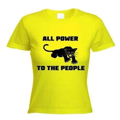 Black Panther Power To The People Women's T-Shirt M / Yellow