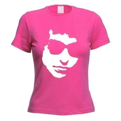 Bob Dylan Silhouette Women's T-Shirt L / Dark Pink