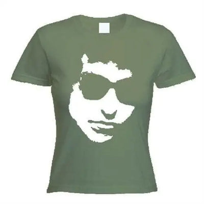 Bob Dylan Silhouette Women's T-Shirt L / Khaki