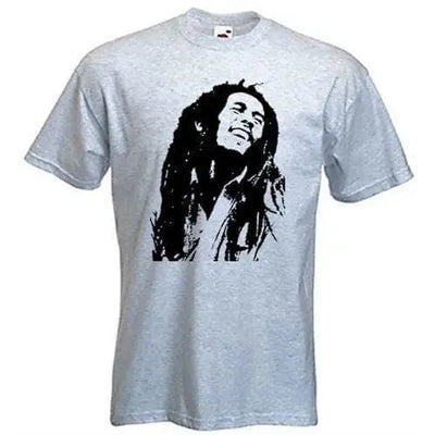 Bob Marley Dreads Mens T-Shirt Light Grey / XXL