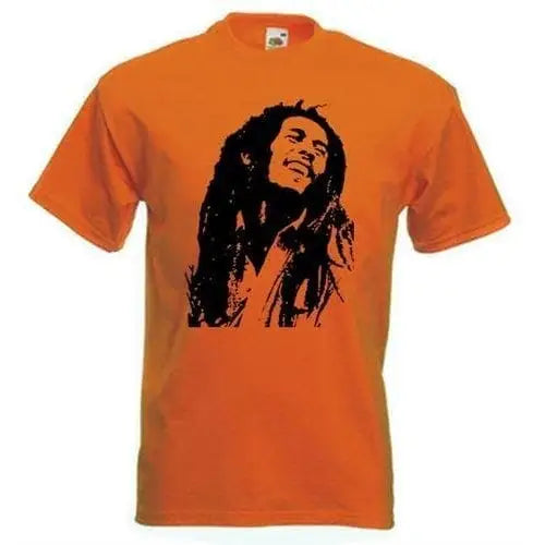 Bob Marley Dreads Mens T-Shirt Orange / XXL