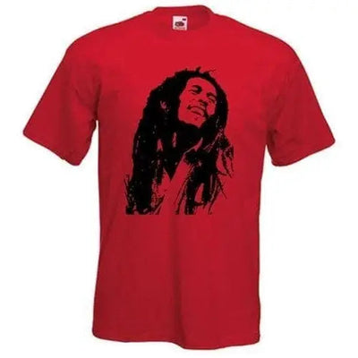 Bob Marley Dreads Mens T-Shirt Red / XXL