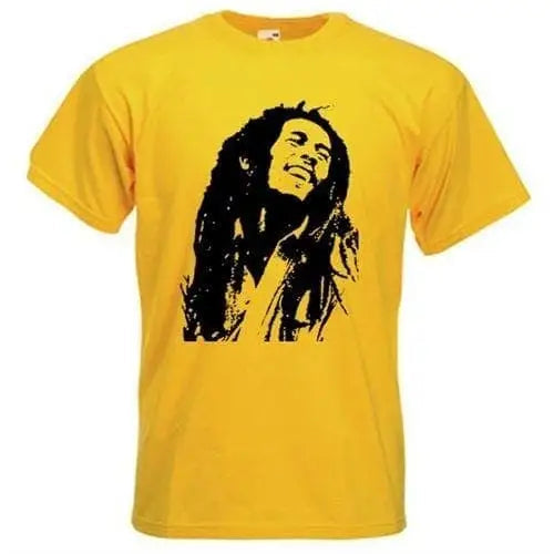Bob Marley Dreads Mens T-Shirt Yellow / XXL