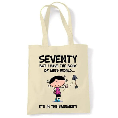 Body Of Miss World 70th Birthday Tote Bag