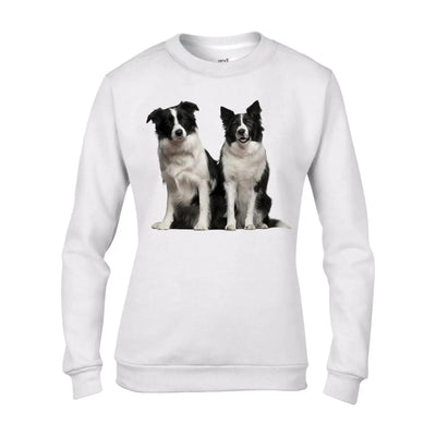 Border Collies Dogs Animals Women's Sweatshirt Jumper XXL / White