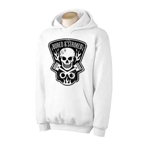 Bored and Stroked Hoodie L / White