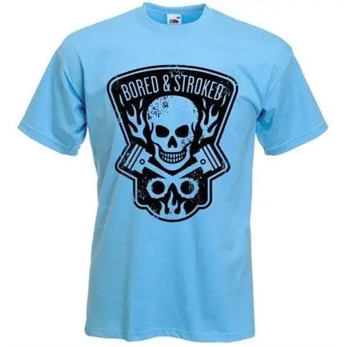 Bored and Stroked Mens T-Shirt 3XL / Light Blue