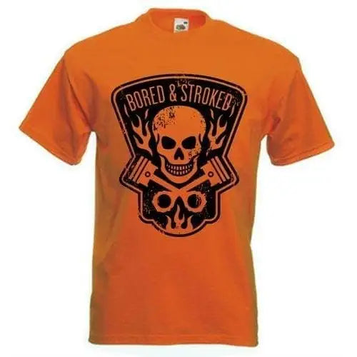 Bored and Stroked Mens T-Shirt 3XL / Orange