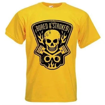 Bored and Stroked Mens T-Shirt S / Yellow