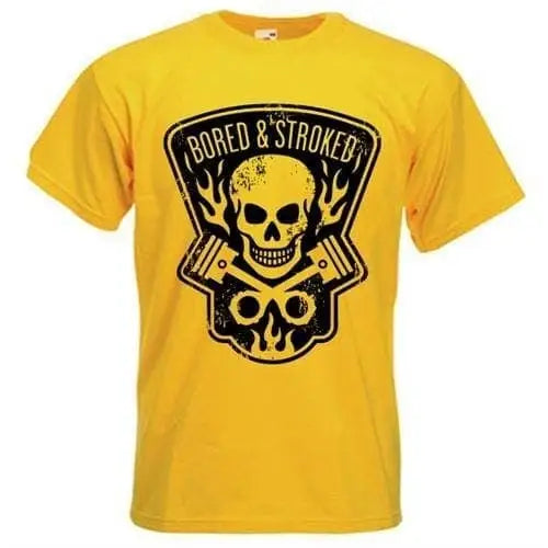 Bored and Stroked Mens T-Shirt S / Yellow