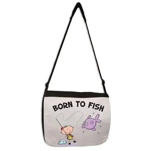 Born To Fish Laptop Messenger Bag