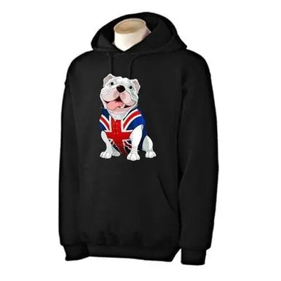 British Bulldog Union Jack Waistcoat Hoodie XL / Black