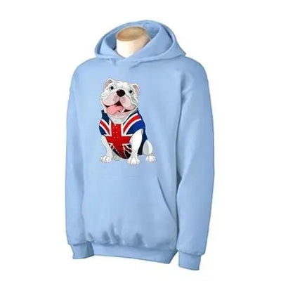 British Bulldog Union Jack Waistcoat Hoodie XL / Light Blue