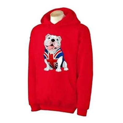 British Bulldog Union Jack Waistcoat Hoodie XL / Red