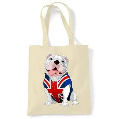 British Bulldog Union Jack Waistcoat Shoulder Bag Cream