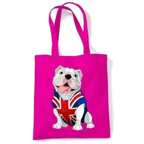 British Bulldog Union Jack Waistcoat Shoulder Bag Dark Pink