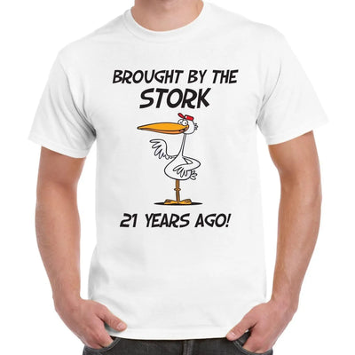 Brought By The Stork 21 Years Ago 21st Birthday Men's T-Shirt