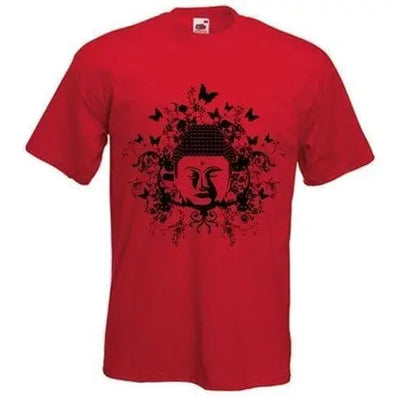 Buddha Butterflies T-Shirt L / Red