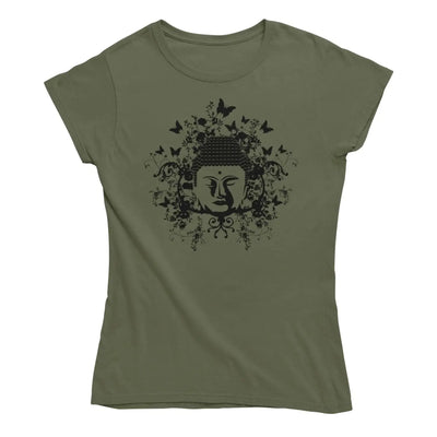 Buddha Butterflies Womens T-Shirt - Womens T-Shirt