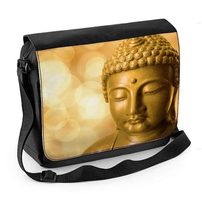 Buddha Golden Head Laptop Messenger Bag