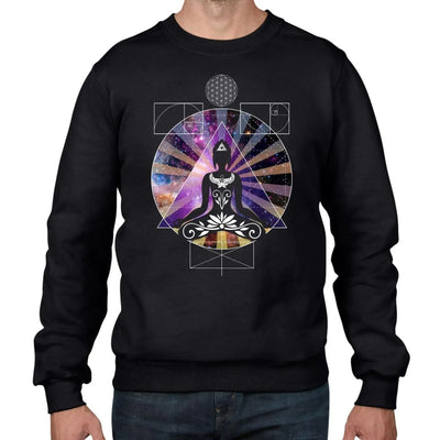 Buddha Psychedelic Trip Men's Sweatshirt Jumper M / Black