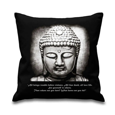 Buddha Vegetarian Quote Cushion